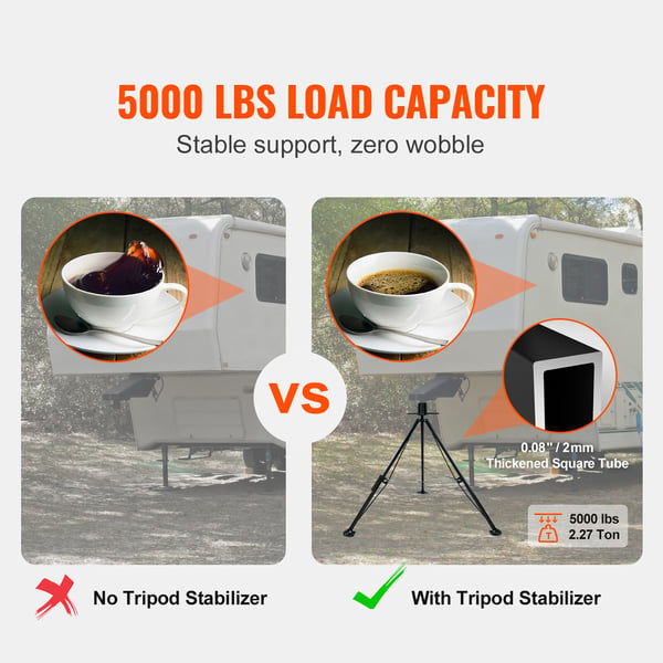 Tripod Stabilizer, 200x200x1326 mm, Justerbar højde, Stål