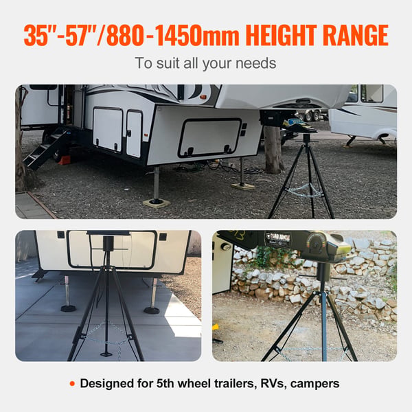 Tripod Stabilizer, 200x200x1326 mm, Justerbar højde, Stål