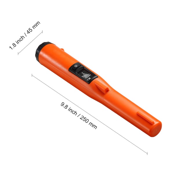 Metal Detector Pinpointer, 250x45x42 mm, Vandtæt, LCD-skærm