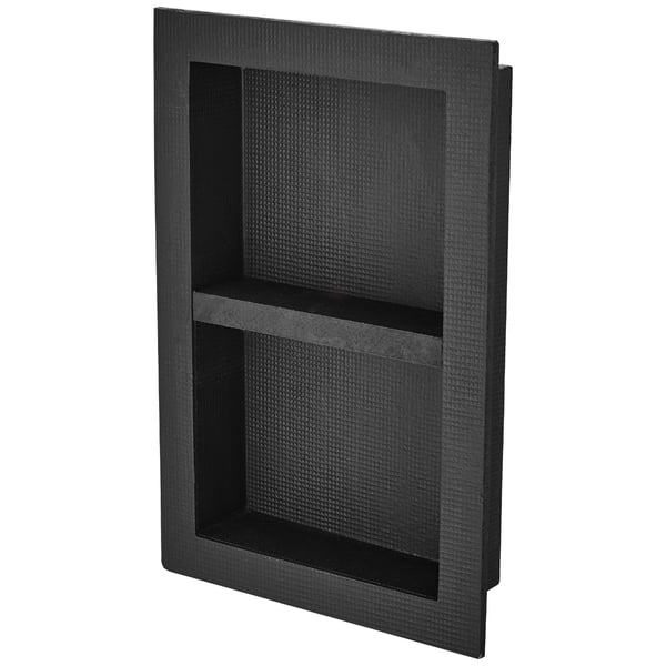 Bruseniche dobbelt hylde organizer, 40,6x61 cm, sort, vandtæt opbevaring