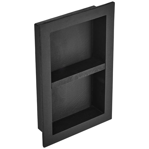 Bruseniche dobbelt hylde organizer, 40,6x61 cm, sort, vandtæt opbevaring