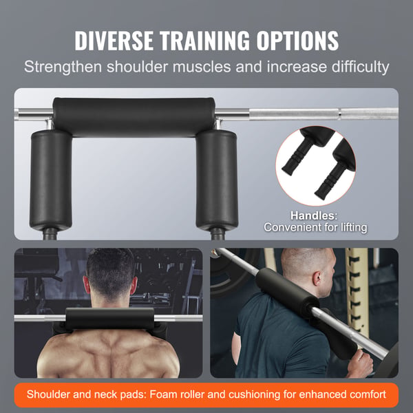 Safety Squat Bar, 218x4x16 cm, Teräs