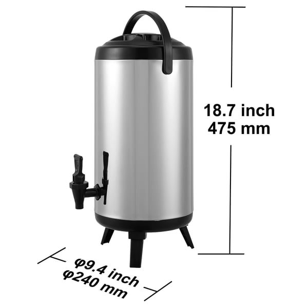 Drikkevaredispenser, 24x47,5 cm, rustfrit stål, isoleret