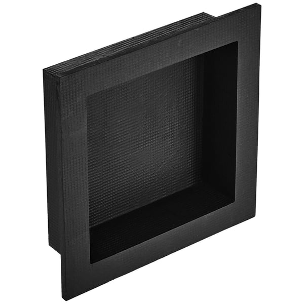 Duschnisch 40,64x40,64x10 cm Svart, vattentät förvaring