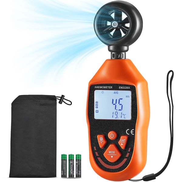 Anemometer, Digital vindmätare, 16.3x5.4x3.2 cm, handhållen
