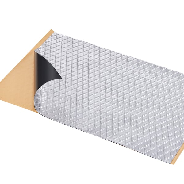 Äänieristematto, 24,9x39,9 cm, hopea, butyylikumimateriaali