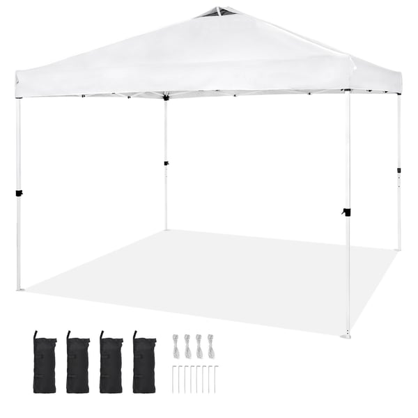 Pavillon, 304,8x304,8 cm, Hvid, Bærbar Opbevaring