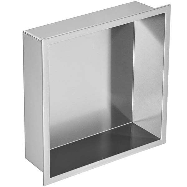 Duschnisch, 33x33x10 cm, Silver, Förvaring i rostfritt stål