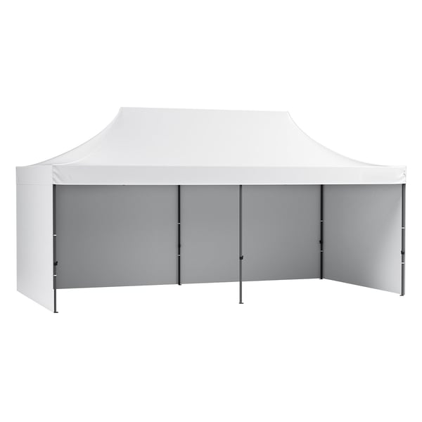 Pavillon, 305x610 cm, Hvid, med sidevægge og taske