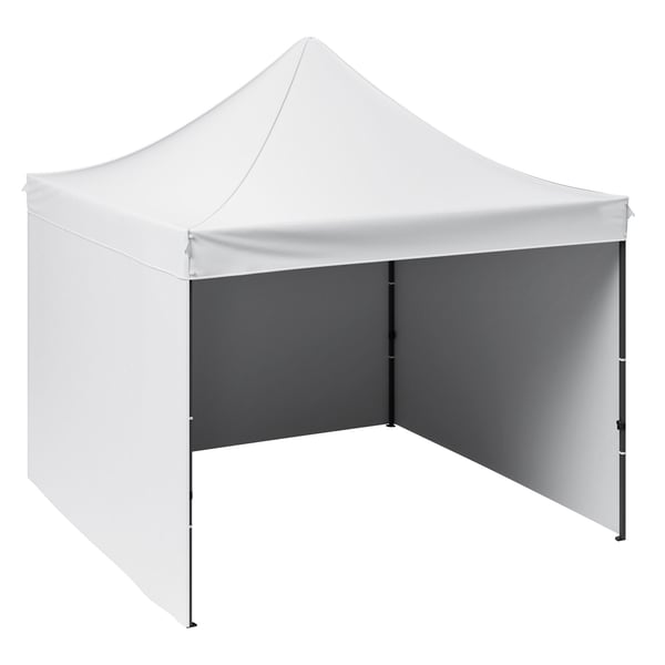 Pavillon, 304,8x304,8 cm, Hvid, med sidevægge og taske