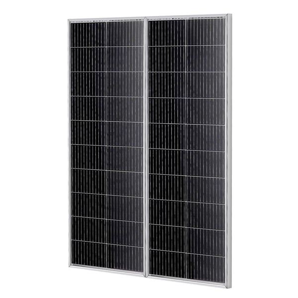 Solpanelpaket, 200W monokristallin, 109,5x45x2,9 cm, vattentät