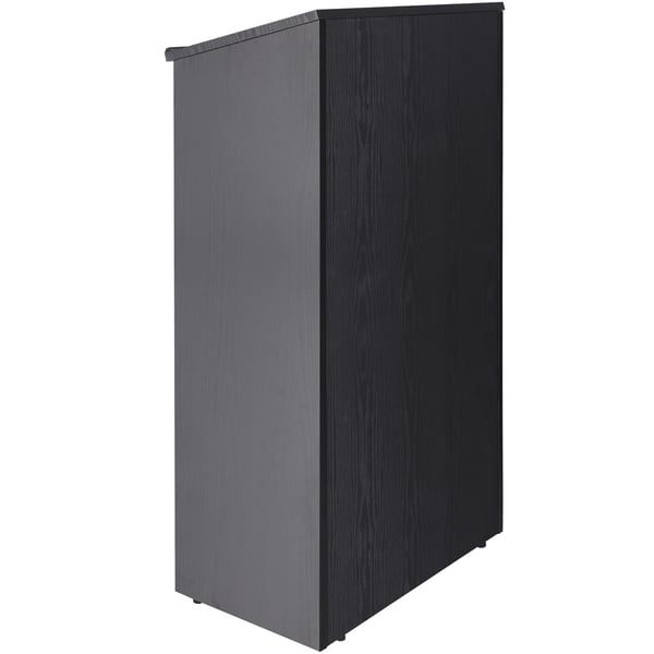 Podium-teline, 60x36x119 cm, musta, puinen säilytys