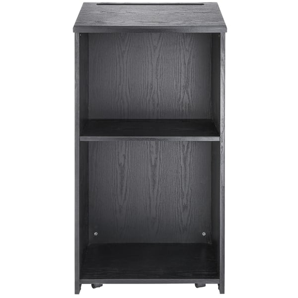 Podium-teline, 60x36x119 cm, musta, puinen säilytys