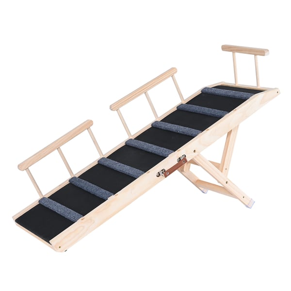 Koiranramppi, 120x41.9x6.1 cm, Säädettävä, Taitettava, Puu