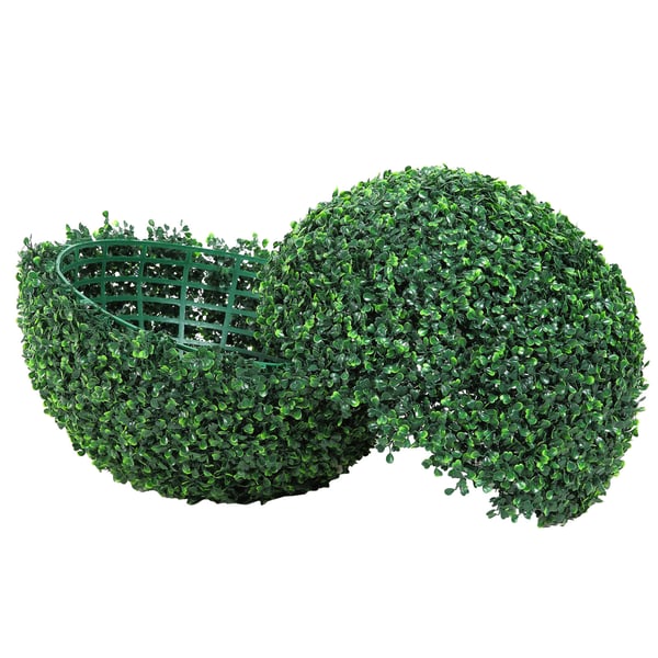 Konstgjord buxbomkula, 50,8 cm, grön, PE-material