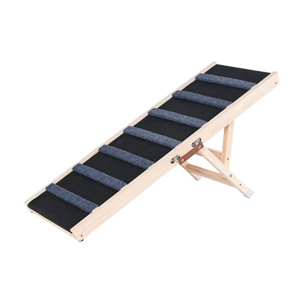 Hundramp, 100x40x4,6 cm, Justerbar, Fällbar, Trä