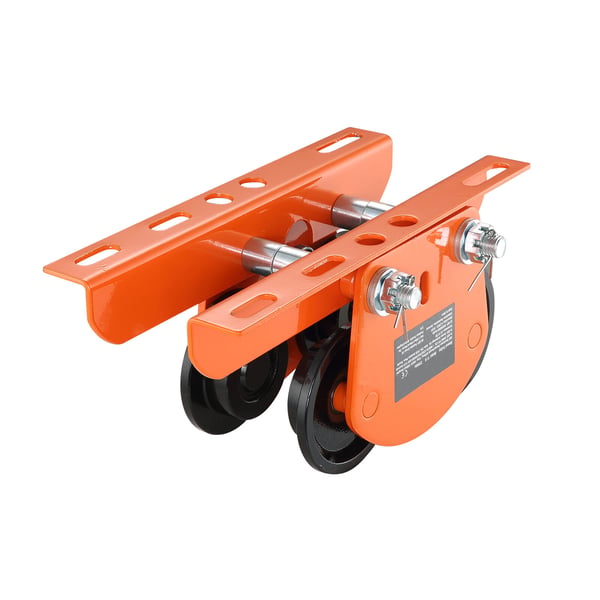 Manuel trolley, kompatibel med elektrisk talje, 35x19,6x16 cm, justerbar stål