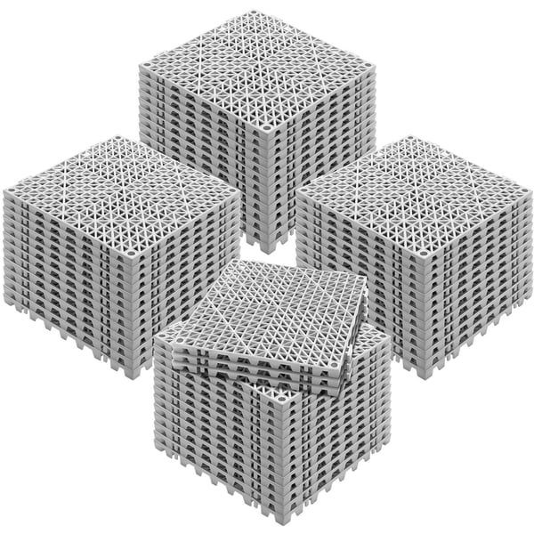 Dräneringsgolvplattor, Modulära sammankopplande kuddar 55-pack, 30x30 cm, Grå, PVC