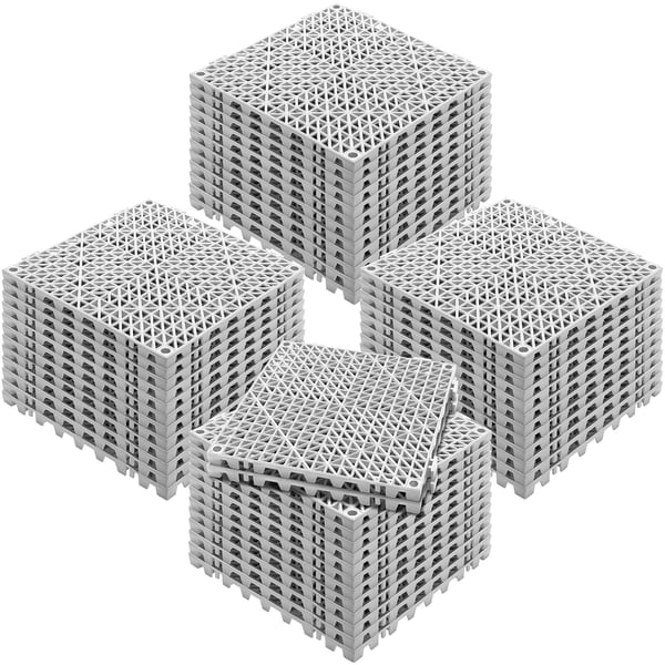 Viemäröintilaatat, 50 kpl 30x30 cm, harmaa, PVC