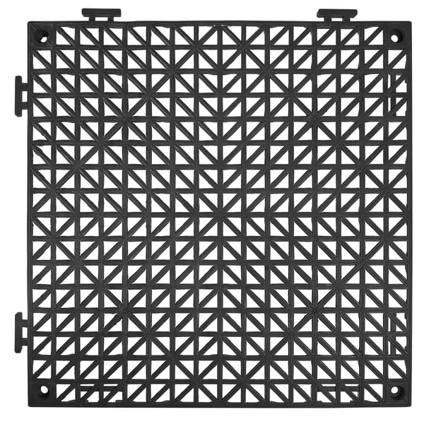 Afløbsgulvmåtte, 30,5x30,5 cm, Sort, PVC
