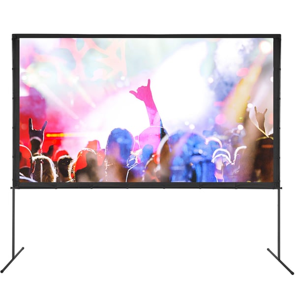 Projektorlærred, 283,2x66,5x237,9 cm, Hvid, Polyester