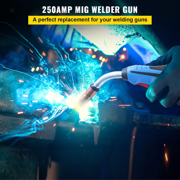 MIG svejsepistol 250A 457 cm sort, udskiftningsbrænder, svejseudstyr