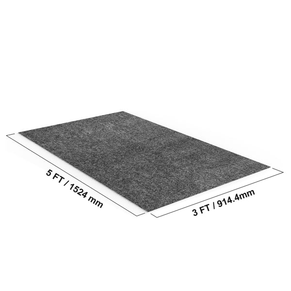 Garagegulvmåtte, 91,4x152,4 cm, grå-sort, vandtæt