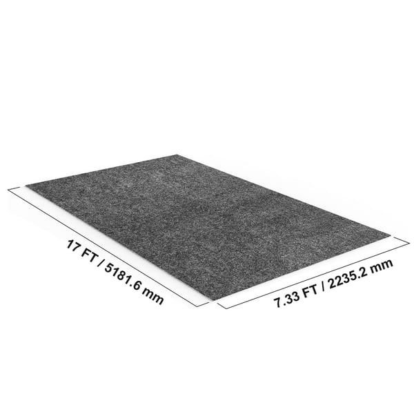 Garagegulvmåtte, 225x520 cm, grå-sort, vandtæt, ekstra robust