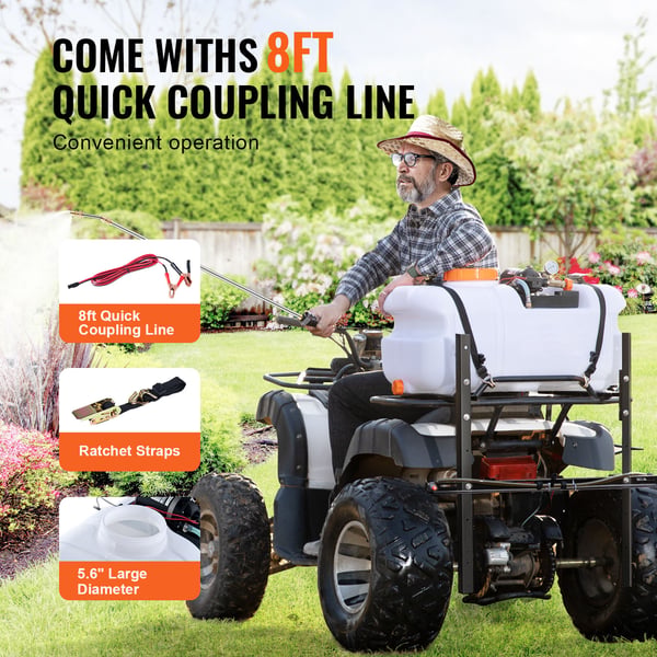 ATV Sprutbehållare, 70x37x41.5 cm, Vit, Justerbart tryck