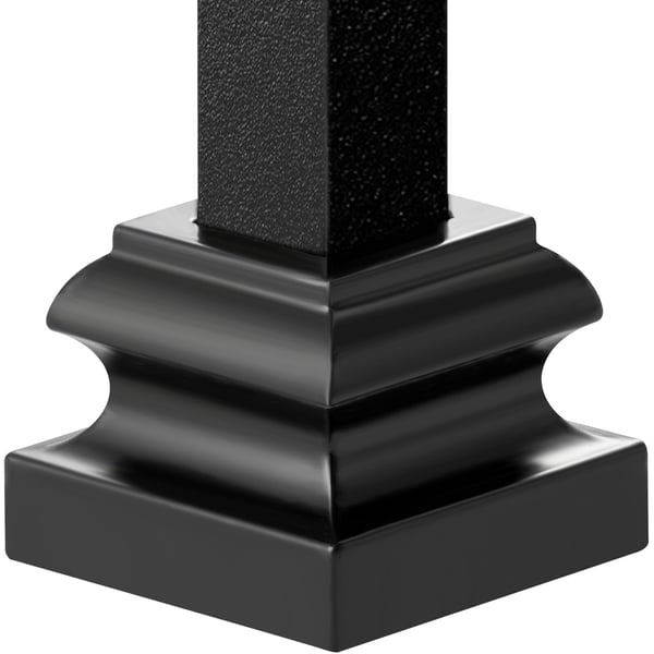 Baluster Sko, 34,5x34,5x26,5 mm, Sort, Aluminiumlegering