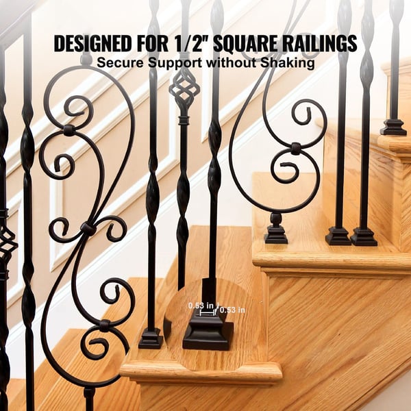 Baluster Sko, 34,5x34,5x26,5 mm, Sort, Aluminiumlegering