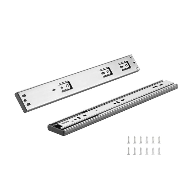 Lådslidor, 6 par, 40,3x4,5x1,3 cm, stål, mjukstängande, extra robust