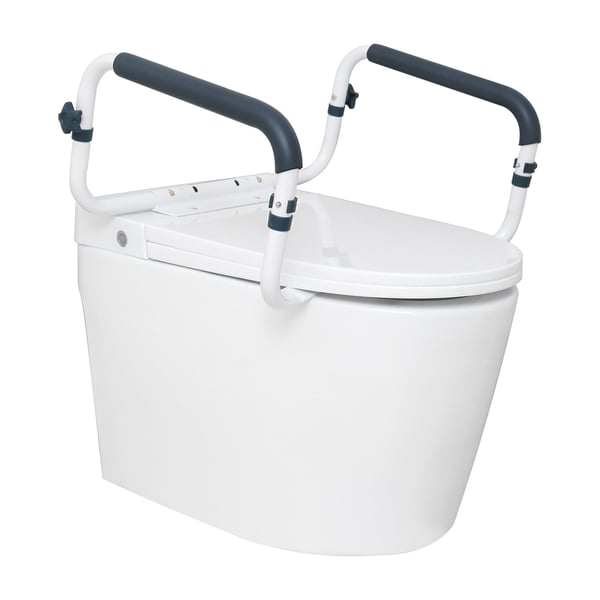 WC-turvakaide, säädettävä leveys 47,5x42,5x26,3 cm, teräs, tukikahvat