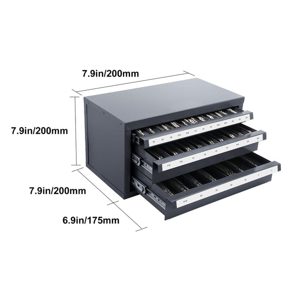 End Mill Dispenser Skab, 37,5x20x20 cm, Grå, Stål Opbevaring