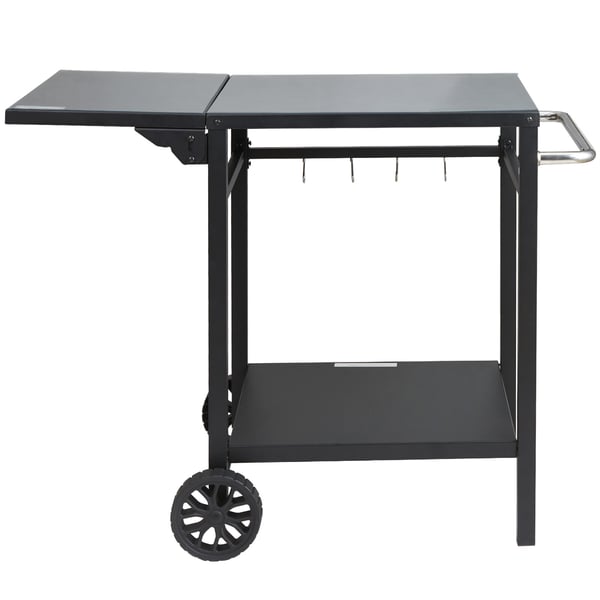 Utomhus Grill Serveringsvagn, 97,2x64x75,5 cm, Järn, Fällbart Bord