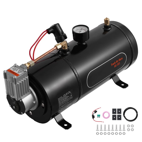 Ilmakompressori, 15.2x5.6x7.9 tuumaa, 12V, 120 psi, teräs