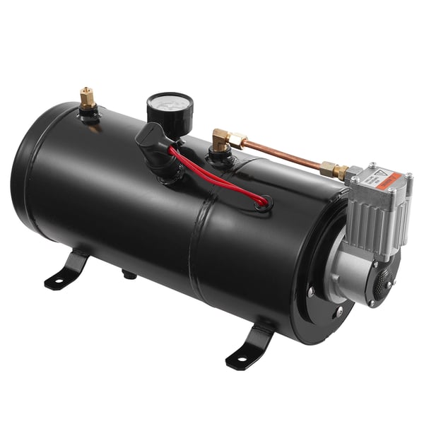 Luftkompressor, 15.2x5.6x7.9 in, 12V, 120 psi, Stål