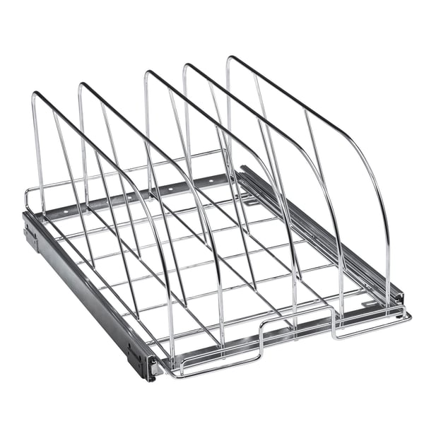 Pande- og grydeholder, 31,8x53,3x22,4 cm, Krom, Stål, Justerbar opbevaring