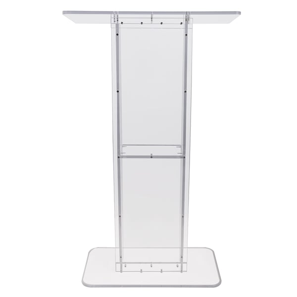 Podium, Akryl Podie Stand 119 cm, Transparent, Opbevaringshylde