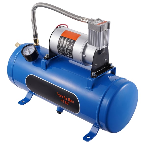 Luftkompressor, 1,6 Gallon/6 L Tank, 41,5x15,3x28,5 cm, 12V, Stål