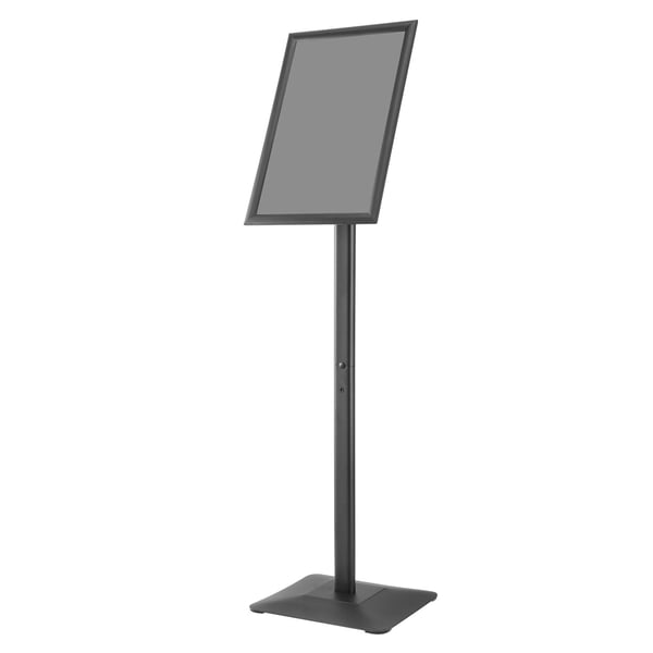 Skilteholder, 1250x335x295 mm, Sort, Metal