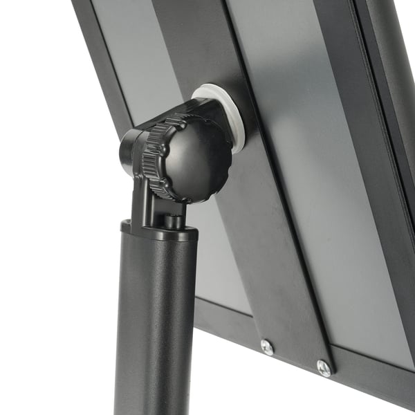 Skilteholder, 1250x335x295 mm, Sort, Metal