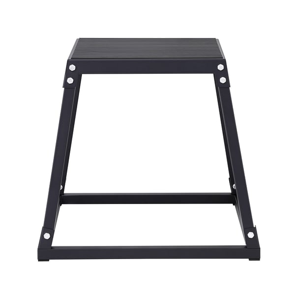 Plyometrisk hoppbox, 51,3x51,3x45,8 cm, Svart, Stål