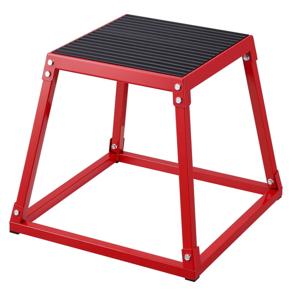 Plyometrisk hoppbox, 51,3x51,3x45,8 cm, röd, stål