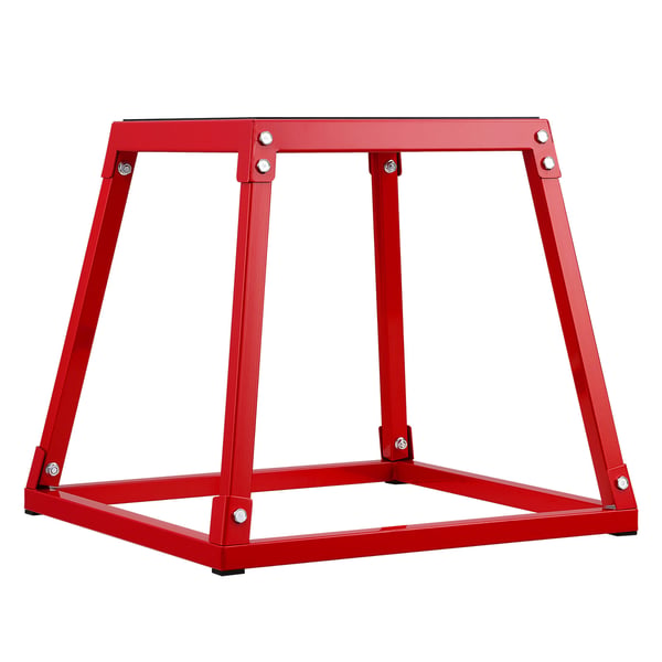 Plyometrisk hoppbox, 51,3x51,3x45,8 cm, röd, stål