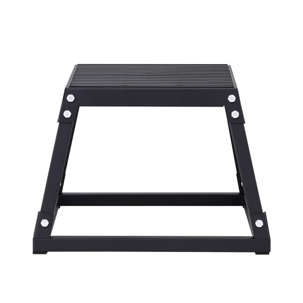 Plyometrisk hoppbox, 44,5x44,5x30,5 cm, svart, stål