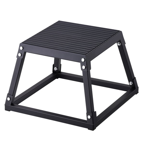 Plyometrisk hoppbox, 44,5x44,5x30,5 cm, svart, stål