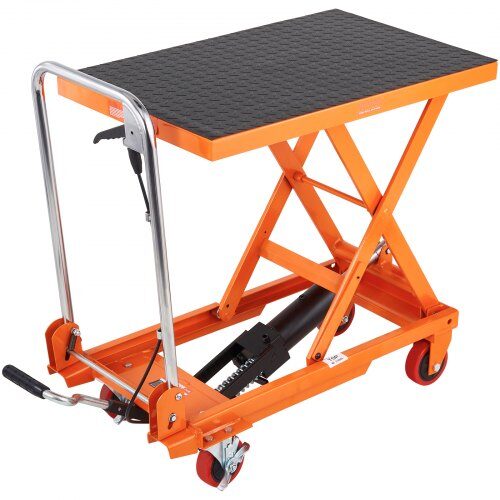 Hydrauliskt lyftbord 70x45x72 cm orange, stål