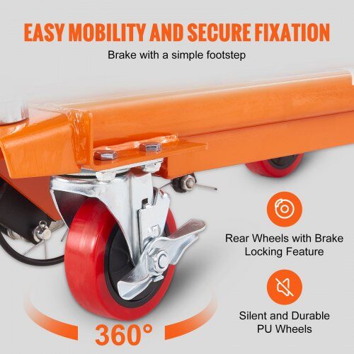 Hydrauliskt lyftbord 70x45x72 cm orange, stål