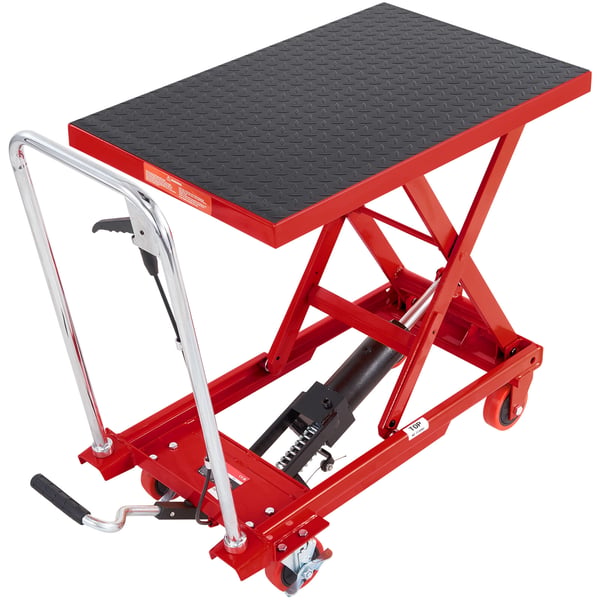 Hydraulinen nostopöytäkärra 71.1x45 cm punainen teräs